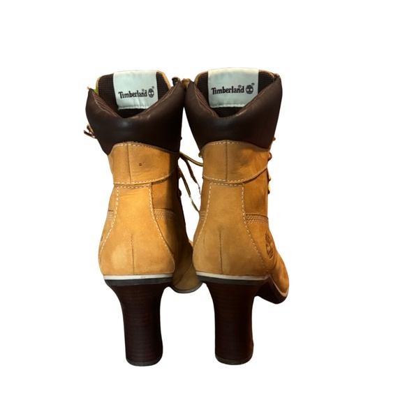 Timberland Lace-Up Heeled Boots – Size 7 Y2K Retro - Picture 3 of 5